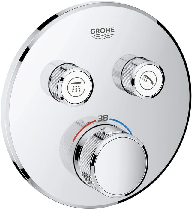 Grohtherm SmartControl - Thermostat-Duscharmatur - Unterputz mit 2 Absperrventilen, verchromt 29119000 - Grohe