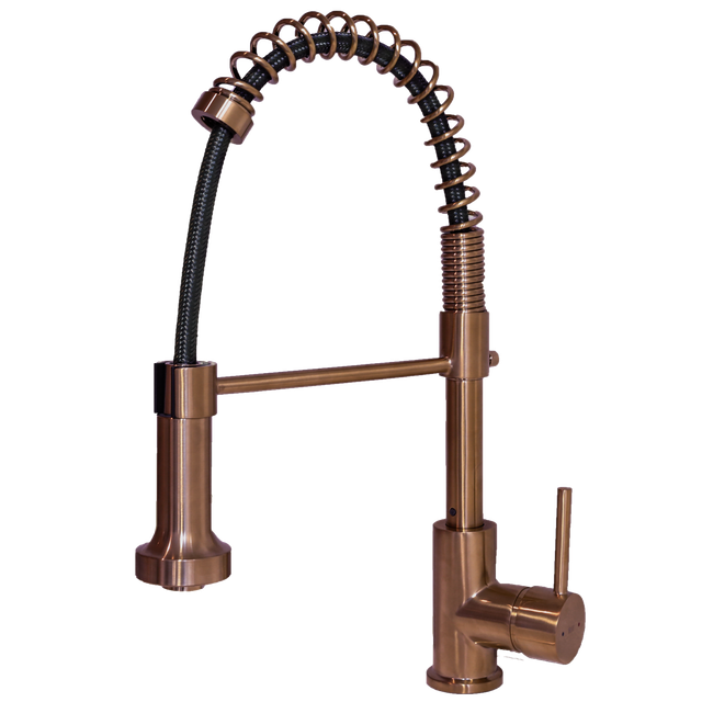Plimo Spültischarmatur mit Kupfer-Duscharmatur - Essebagno