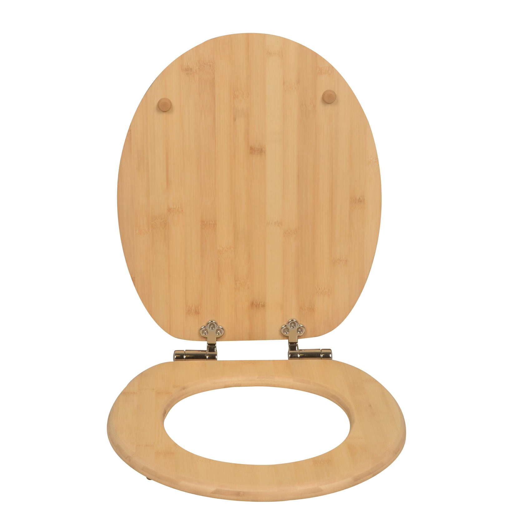sanicomfort Bambus WC-Sitz light mit Absenkautomatik für geräuschloses Schließen, angenehmer warmer Sitzkomfort, massiver Bambus Toilettendeckel, Klobrille belastbar bis 150kg