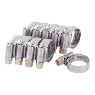 Schlauchklemmen-Set 10-teilig 10-16 mm 10 Stk - Riegler