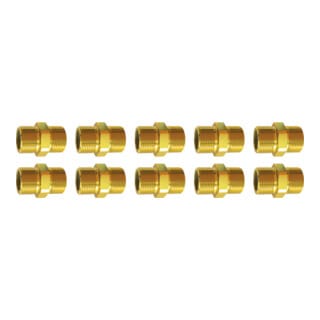 Doppelgewindenippel-Set, 1/4 Zoll, 10-teilig 10 Stk - Riegler
