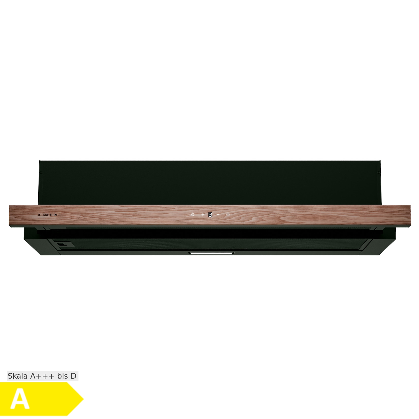 ZenFusion Dunstabzugshaube 323 m³/h Luftdurchsatz EEK A Abluft/Umluft 3 Stufen leise Schwarz