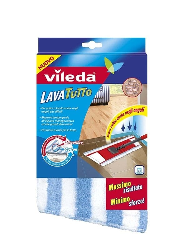 Vileda - 141001 Lavatutto Baumwolle Ersatz und Mikrofasertuch, maximale Saugfähigkeit und Sauberkeit