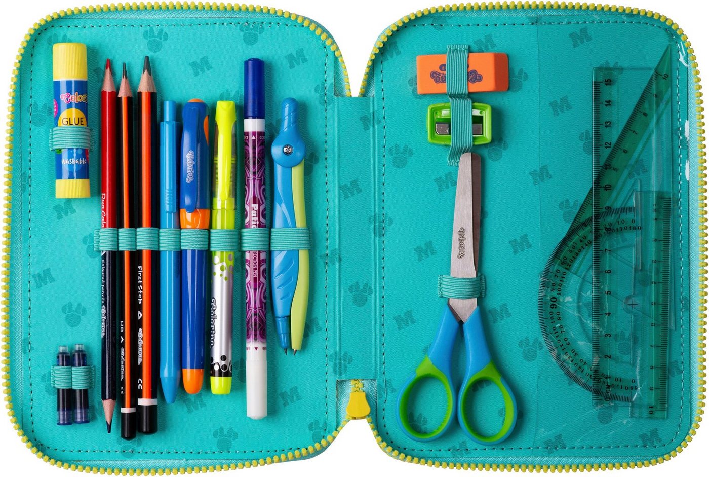 CoolPack Federmäppchen Etui XL, Disney, Minnie Mouse, mit 2 Reißverschlüssen, befüllt Bild 2