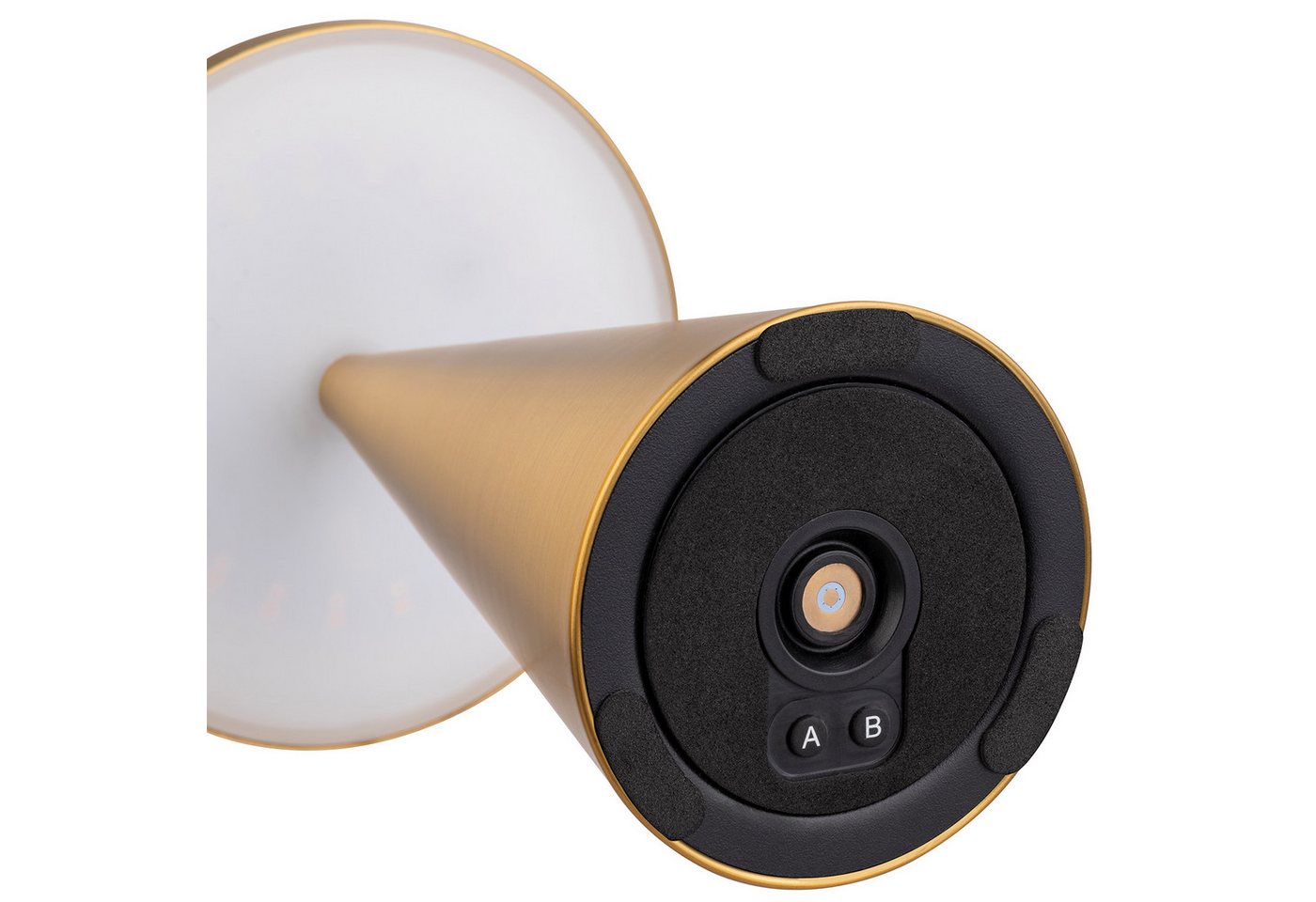 APS LED Tischleuchte Akku-Tischleuchte "CONE", Höhe 18 cm, USB-Ladefunktion, LED fest integriert, warmweiß - kaltweiß, inkl. Ladestation, USB-Ladekabel und Fernbedienung Bild 4