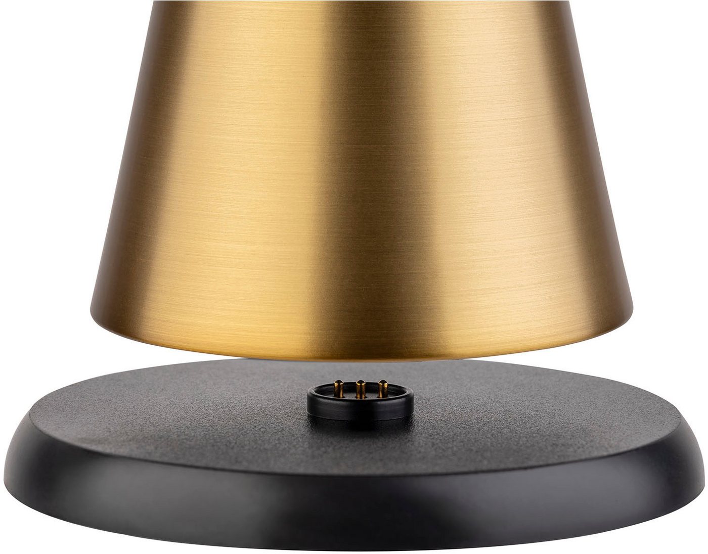 APS LED Tischleuchte Akku-Tischleuchte "CONE", Höhe 18 cm, USB-Ladefunktion, LED fest integriert, warmweiß - kaltweiß, inkl. Ladestation, USB-Ladekabel und Fernbedienung Bild 5
