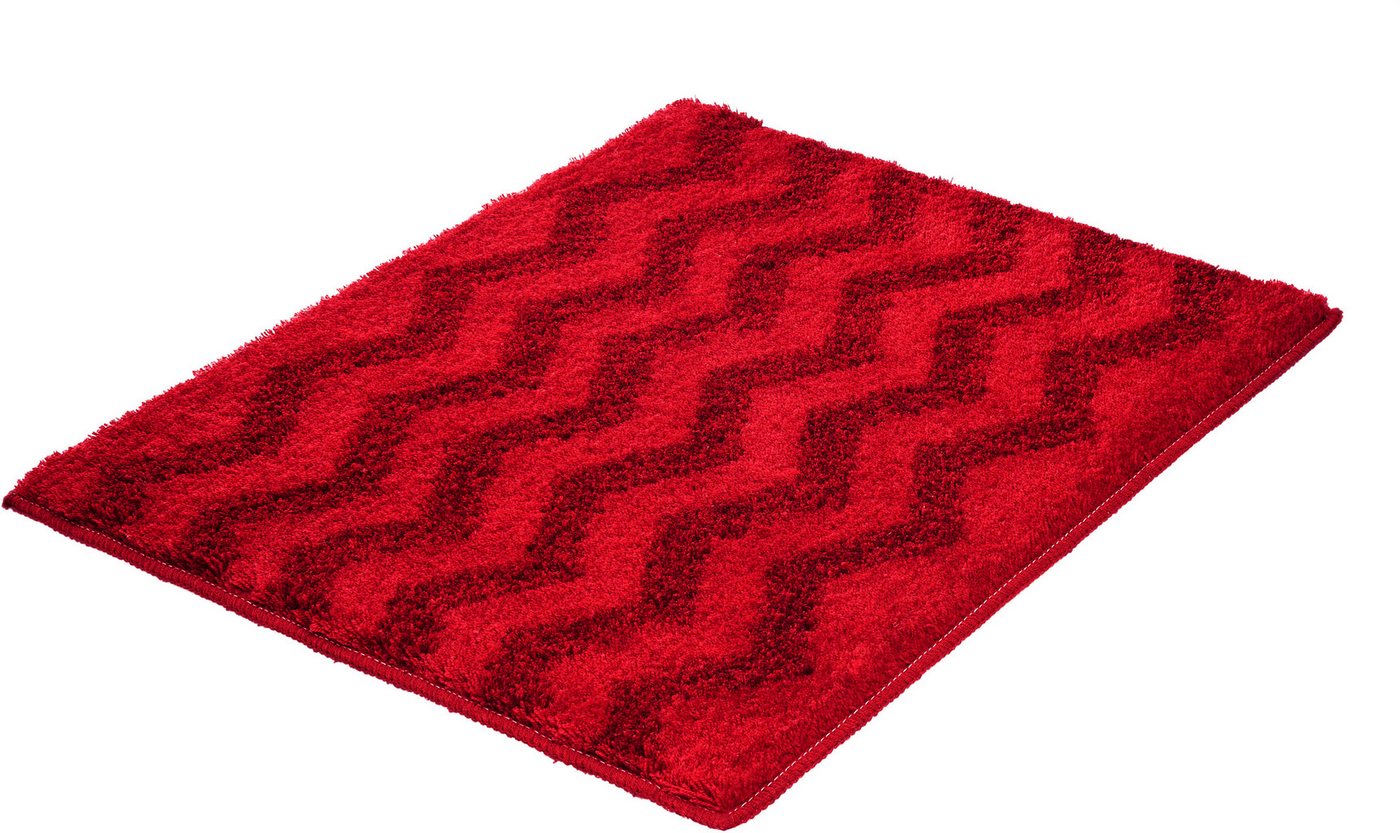 Kleine Wolke Badematte »Zack«, Badvorleger, Badezimmer Teppich, Höhe 20 mm, rutschhemmend beschichtet, fußbodenheizungsgeeignet, Polyacryl, rechteckig, Badteppich, modernes Zickzack Design, Ton in Ton Bild 4