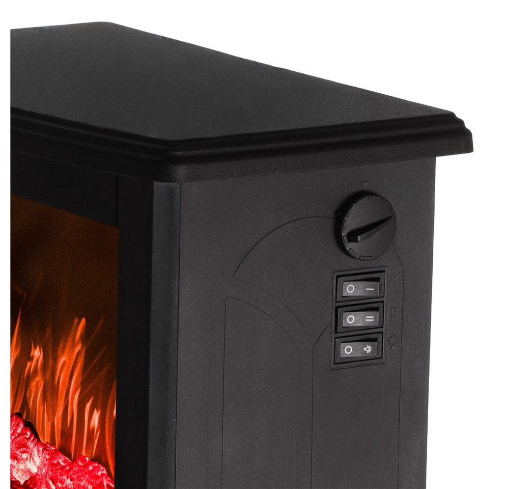 ADLER EUROPE Elektrokamin AD 7754 Kaminofen mit 3D Flammeneffekt Keramikheizung, Standkamin mit Echtflammenoptik gemütlich cozy Bild 2
