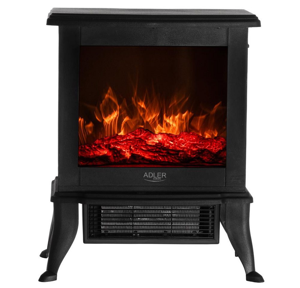 ADLER EUROPE Elektrokamin AD 7754 Kaminofen mit 3D Flammeneffekt Keramikheizung, Standkamin mit Echtflammenoptik gemütlich cozy Bild 3