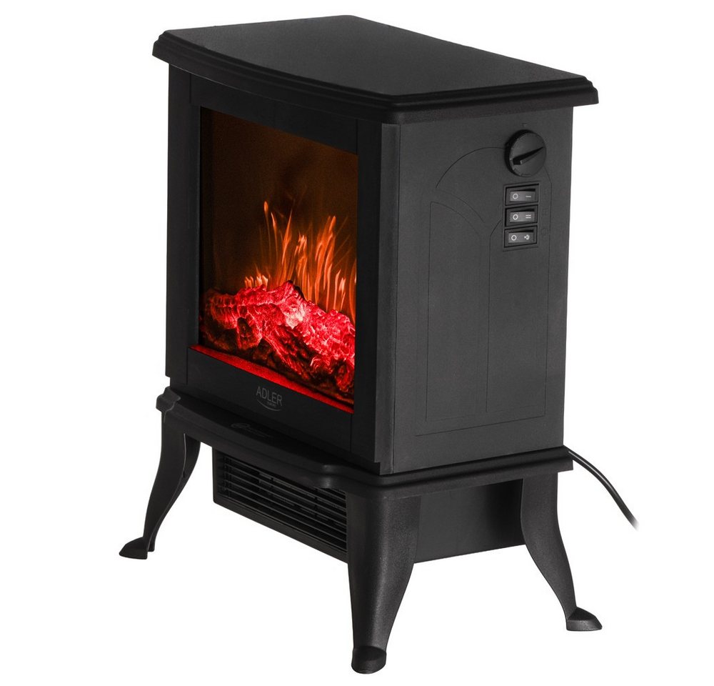 ADLER EUROPE Elektrokamin AD 7754 Kaminofen mit 3D Flammeneffekt Keramikheizung, Standkamin mit Echtflammenoptik gemütlich cozy Bild 4