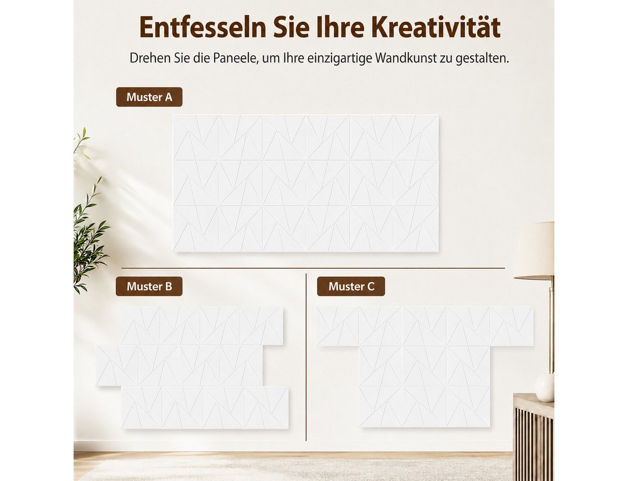 BlingBin Akustikplatte 12 Stück Selbstklebend Quadratische Schallschutz Wand,Schallabsorber, (12er Set, 12-St., 30x30x0,9cm), Akustikplatten Für Schalldämmung Wandverkleidung, Studio Homeoffice Bild 5