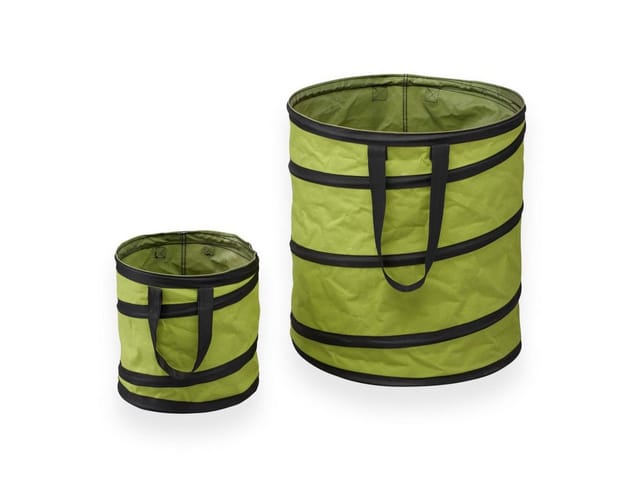 Laub- und Grastonne Set 85 l und 15 l grün Gartenabfallbehälter - Trendline
