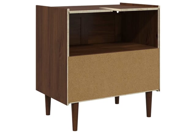 vidaXL Badezimmerspiegelschrank Waschbeckenunterschrank BILBAO Dunkelkaramell 75 x 50 x 80 cm (1-St)