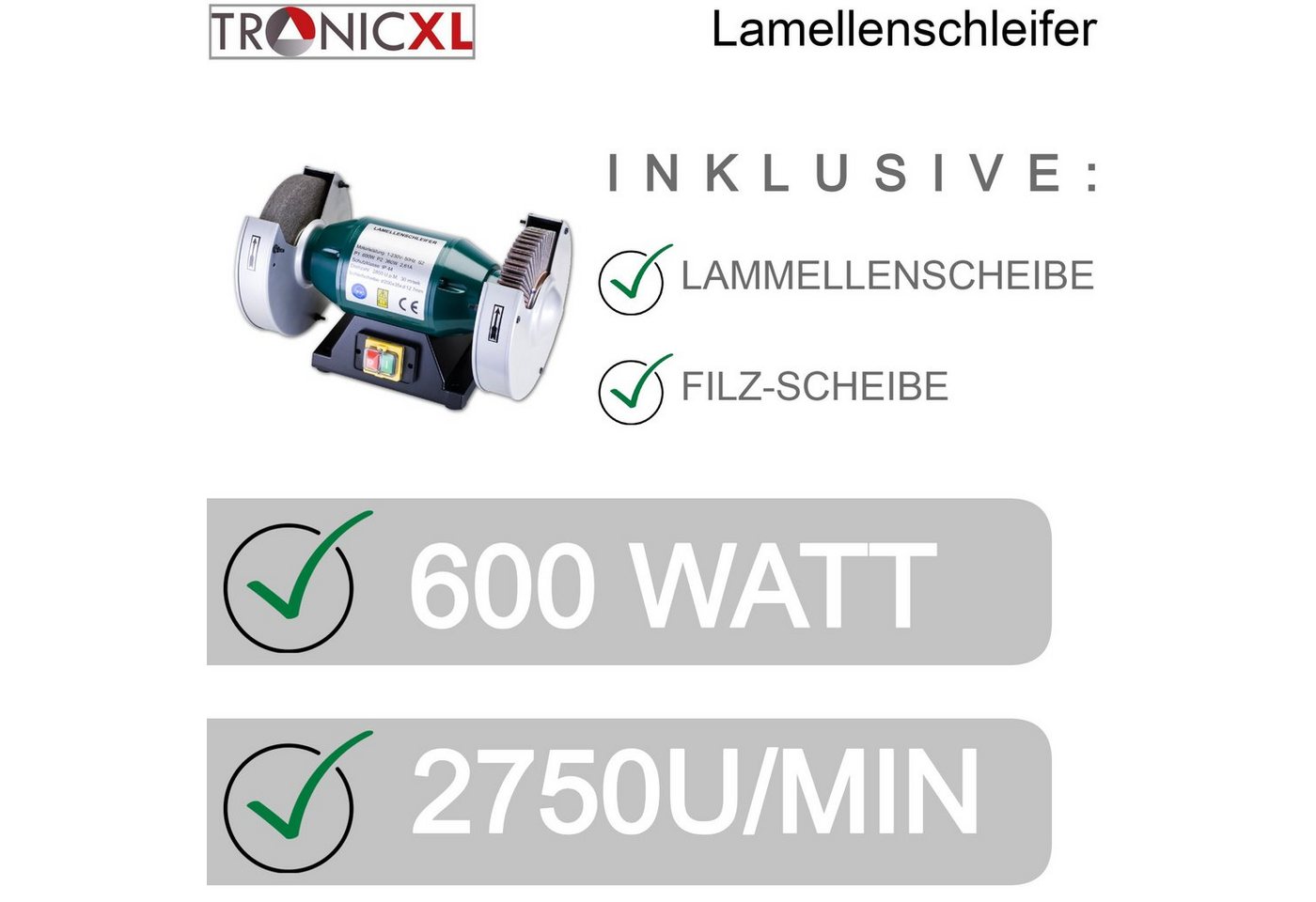 TronicXL Multischleifer Lamellenschleifer Schleifgerät Messerschleifer Lamellenschleifgerät Bild 2