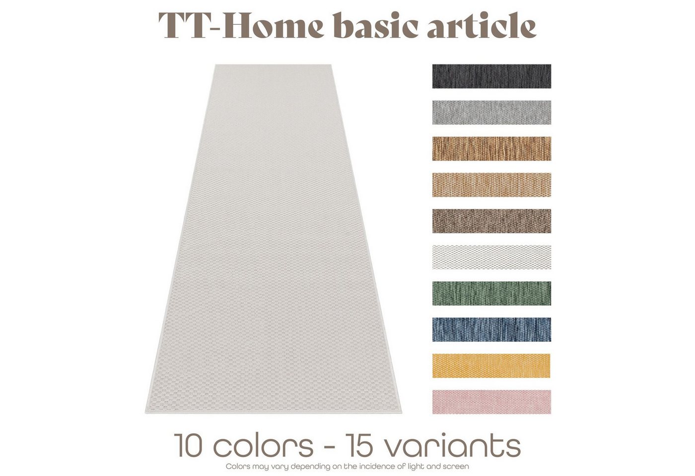 TT Home Teppich Badezimmer, Diele, Esszimmer, Flur, Küche, Schlafzimmer, Wohnzimmer, A, Rechteckig, Höhe: 4 mm, Teppich Outdoor Wohnzimmer Esszimmer Balkon Wetterfest