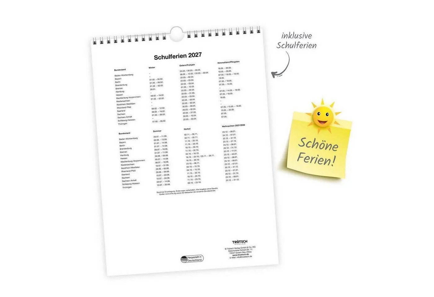 Trötsch Verlag Wandkalender TRÖTSCH - Classickalender Gartenfreunde 2027 Bild 2