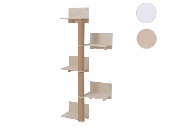 MCW Katzen-Wandregal MCW-Q58, Zeitloses Design, platzsparende Wandmontage, stabile Verarbeitung