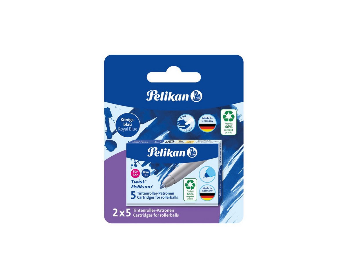 HAMELIN PAPERBRANDS Bankordner Pelikan Tintenroller-Patronen für Pelikano/Twist blau