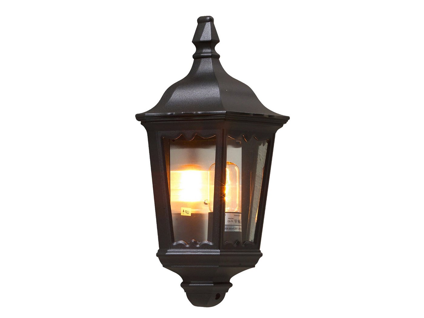 KONSTSMIDE LED Außen-Wandleuchte antike Wand-Laterne, Höhe 44,5cm, LED wechselbar, Warmweiß, Außenleuchte Halbschale zur Fassadenbeleuchtung inkl. E27 Leuchtmittel