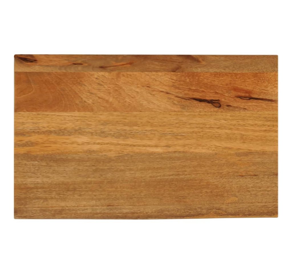 furnicato Tischplatte mit Baumkante 40x20x3,8 cm Massivholz (1 St), Rustikale Ersatzplatte aus Vollholz in Eichen-Optik für den Wohnraum