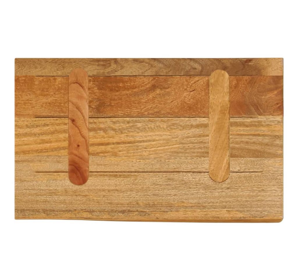 furnicato Tischplatte mit Baumkante 40x20x3,8 cm Massivholz (1 St), Rustikale Ersatzplatte aus Vollholz in Eichen-Optik für den Wohnraum Bild 4