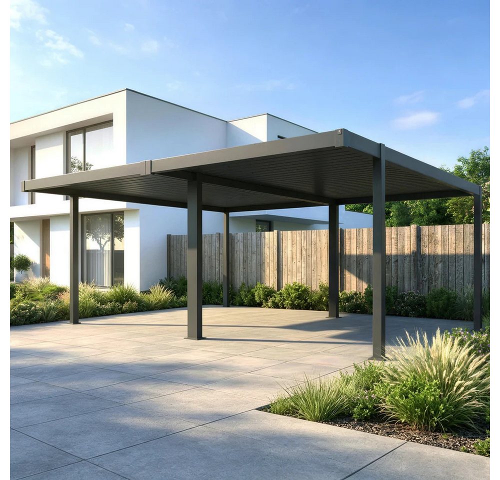 Mirador Doppelcarport 111S Carport, BxT: 600x500 cm, 236 cm Einfahrtshöhe, (Packung, 1-tlg), UV Schutz, hohe Wind und Schneelast, Aluminium & Stahl, Anthrazit Bild 2