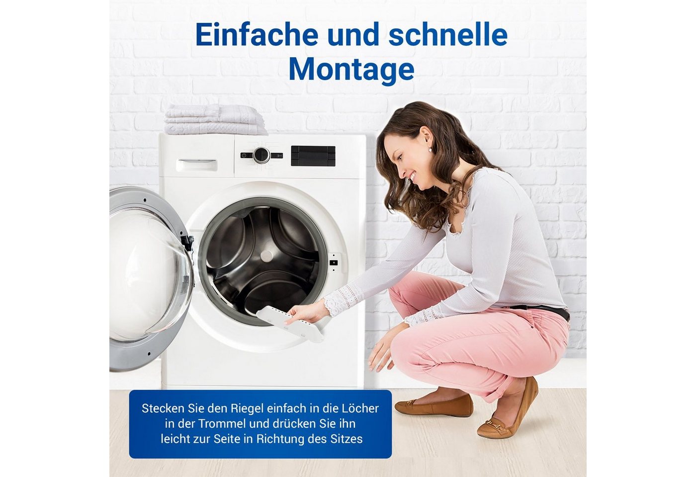 VIOKS Rührwerk Trommelrippe Ersatz für Indesit C00799111, 2-tlg., für Waschmaschine Waschtrockner Bild 4