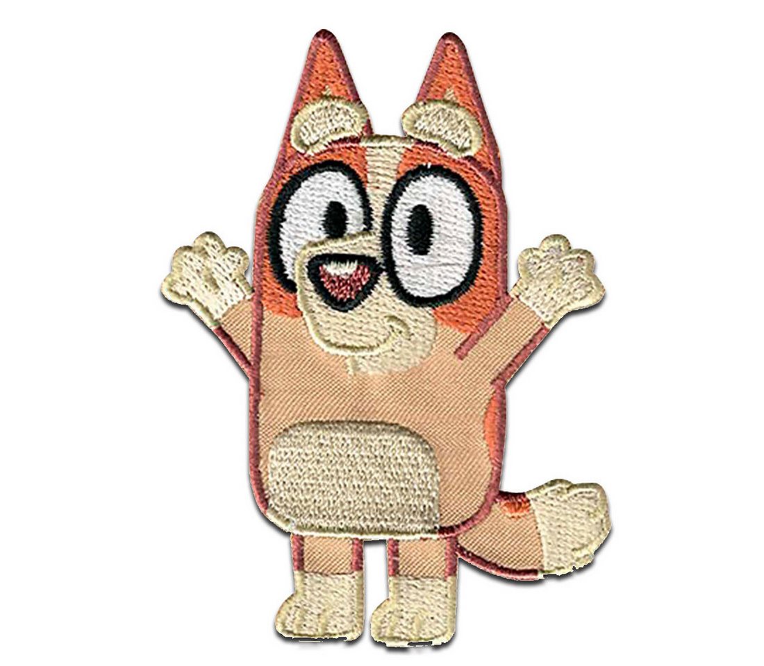 Bluey Aufnäher Bügelbild, Aufbügler, Applikationen, Patches, Flicken, zum aufbügeln, Polyester, Bluey © Bingo jubelt - Größe: 7 x 5 cm Bild 2