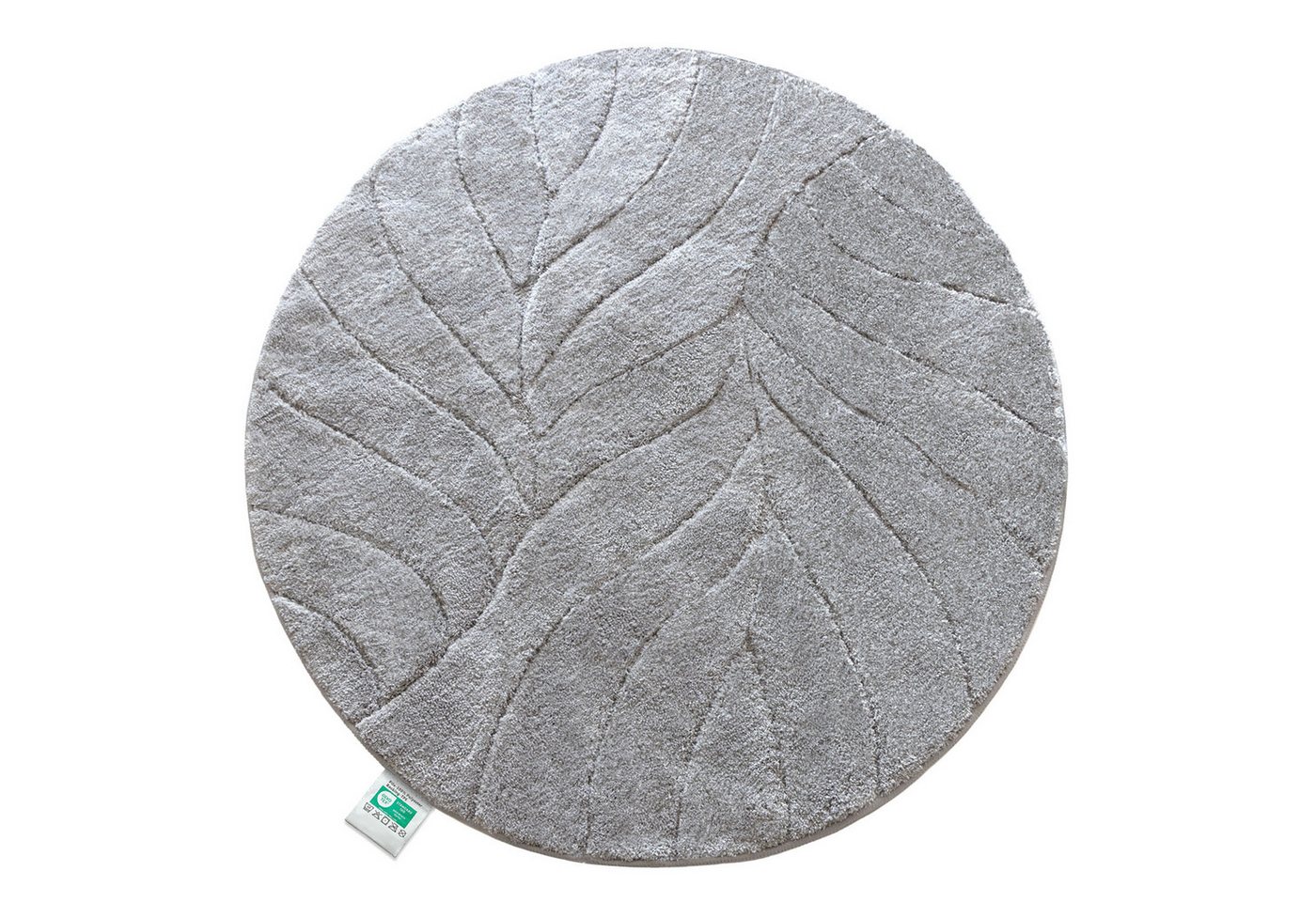 Floordirekt Badematte Maris, ausfranssicher, verschiedene Farben, aus weicher Mikrofaser, Höhe 15 mm, rutschhemmend beschichtet, fusselfrei, Polyester, Rund, 120cm Durchmesser, für Fußbodenheizung geeignet Bild 5