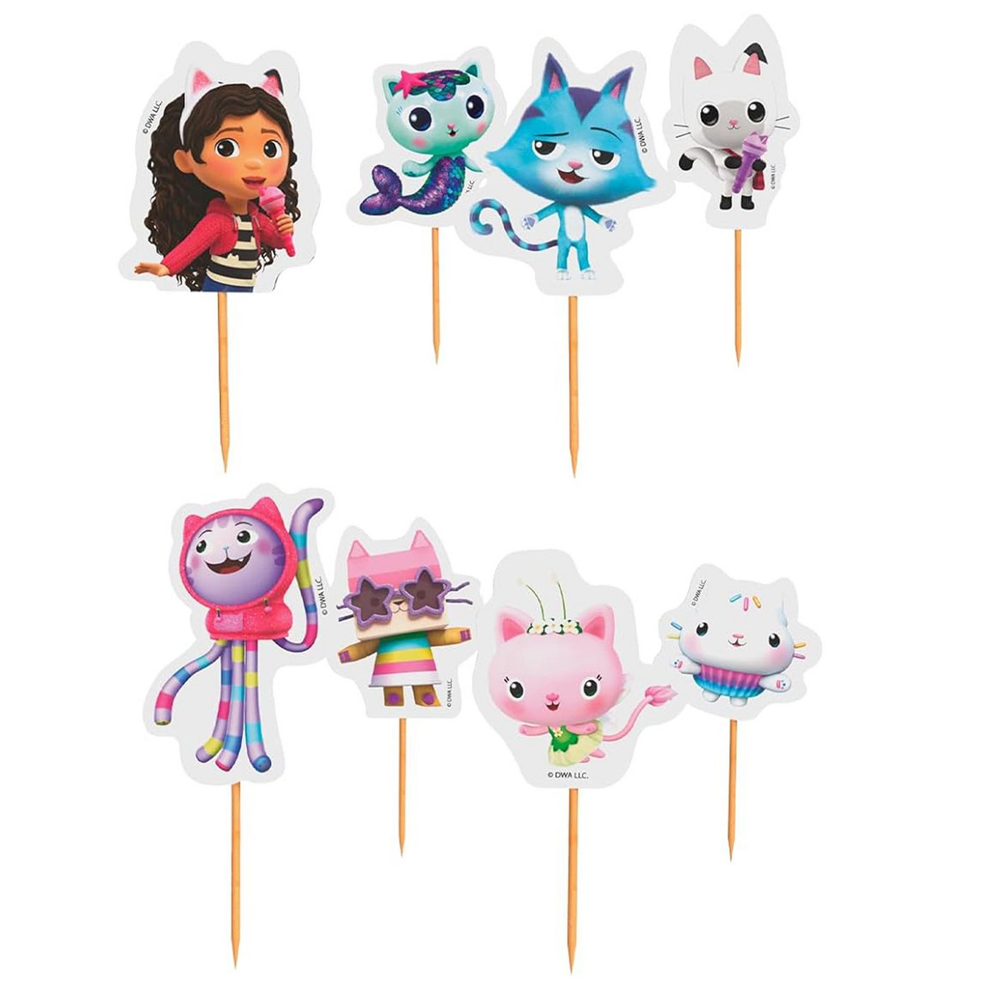 Party Factory Partyspieße Gabby’s Dollhouse Party Picker 12 Stück – Picker für Muffins & Snacks (12-St) Bild 2
