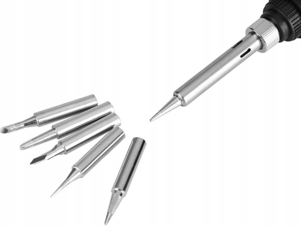 VERK GROUP Lötkolben Lötkolben Set 60W Lötset Temperatur Einstellbar 200-450°C Zubehör, max. 450 °C, elektrisch, Set, 1-tlg., 60 W Leistung, Temperatur einstellbar, 6 Lötspitzen Bild 3