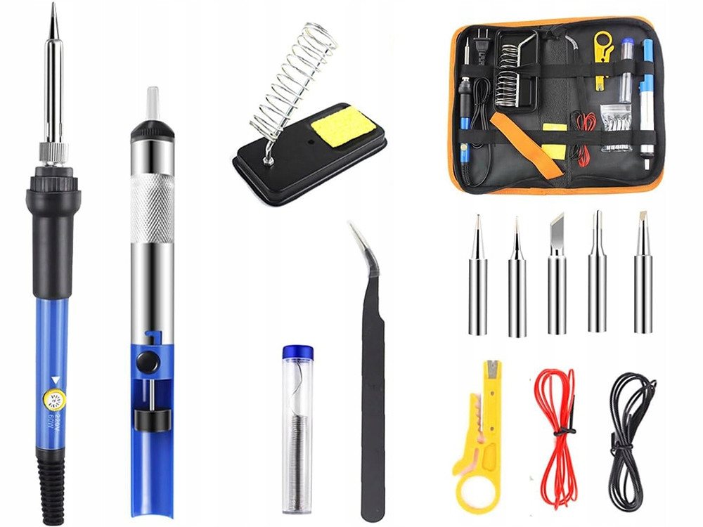 VERK GROUP Lötkolben Lötkolben Set 60W Lötset Temperatur Einstellbar 200-450°C Zubehör, max. 450 °C, elektrisch, Set, 1-tlg., 60 W Leistung, Temperatur einstellbar, 6 Lötspitzen Bild 4
