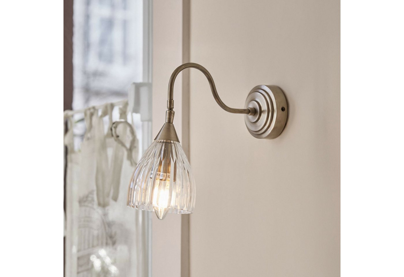 Mirabeau Wandleuchte Wandlampe Niamhs antiksilber/klar Bild 2