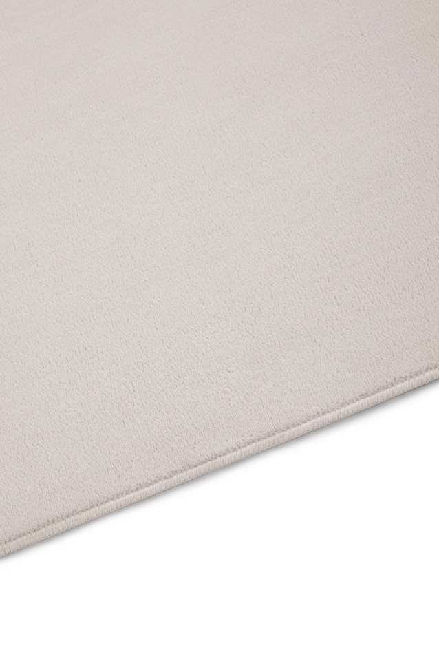 TaCa Home Teppich Kurzflor-Teppich Uni, rechteckig, Höhe: 9 mm, Wohnzimmer Schlafzimmer Esszimmer, creme - 60 x 120 cm Bild 3