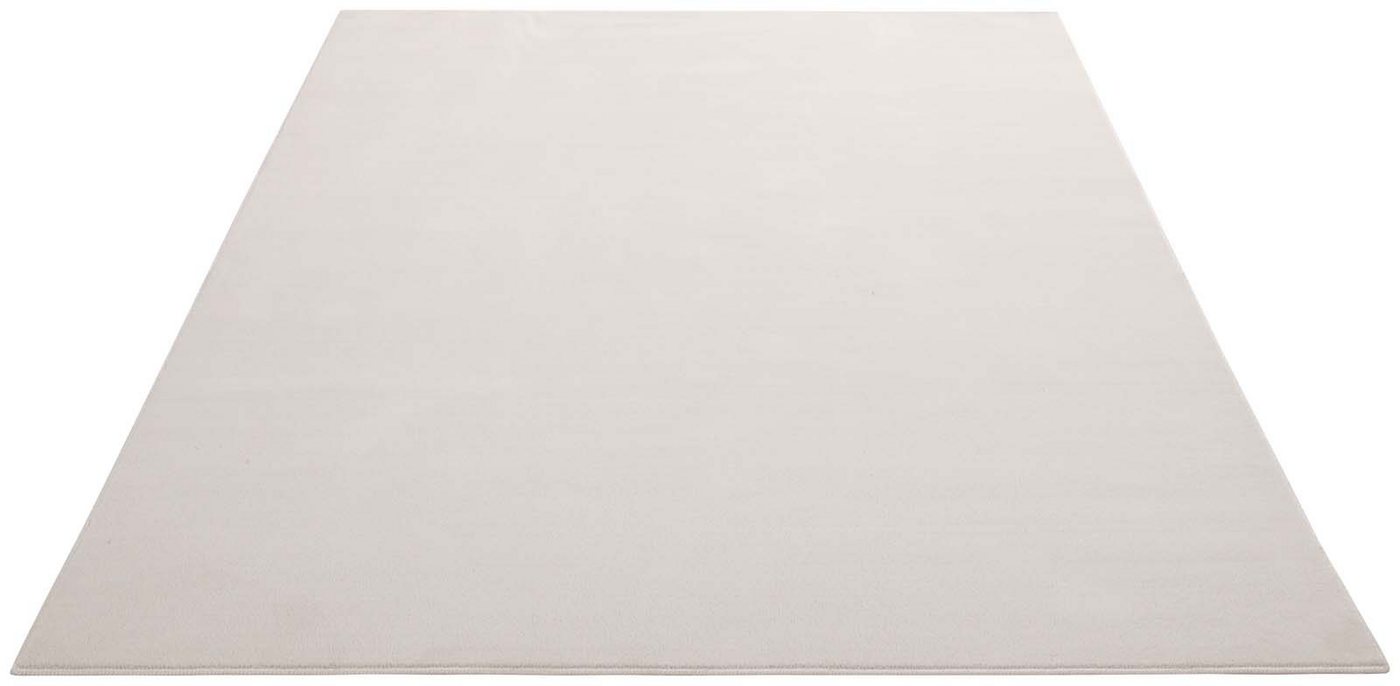 TaCa Home Teppich Kurzflor-Teppich Uni, rechteckig, Höhe: 9 mm, Wohnzimmer Schlafzimmer Esszimmer, creme - 60 x 120 cm Bild 5