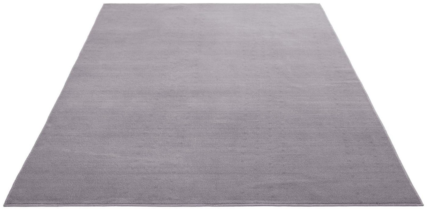 TaCa Home Teppich Kurzflor-Teppich Uni, rechteckig, Höhe: 9 mm, Wohnzimmer Schlafzimmer Esszimmer, grau - 60 x 120 cm
