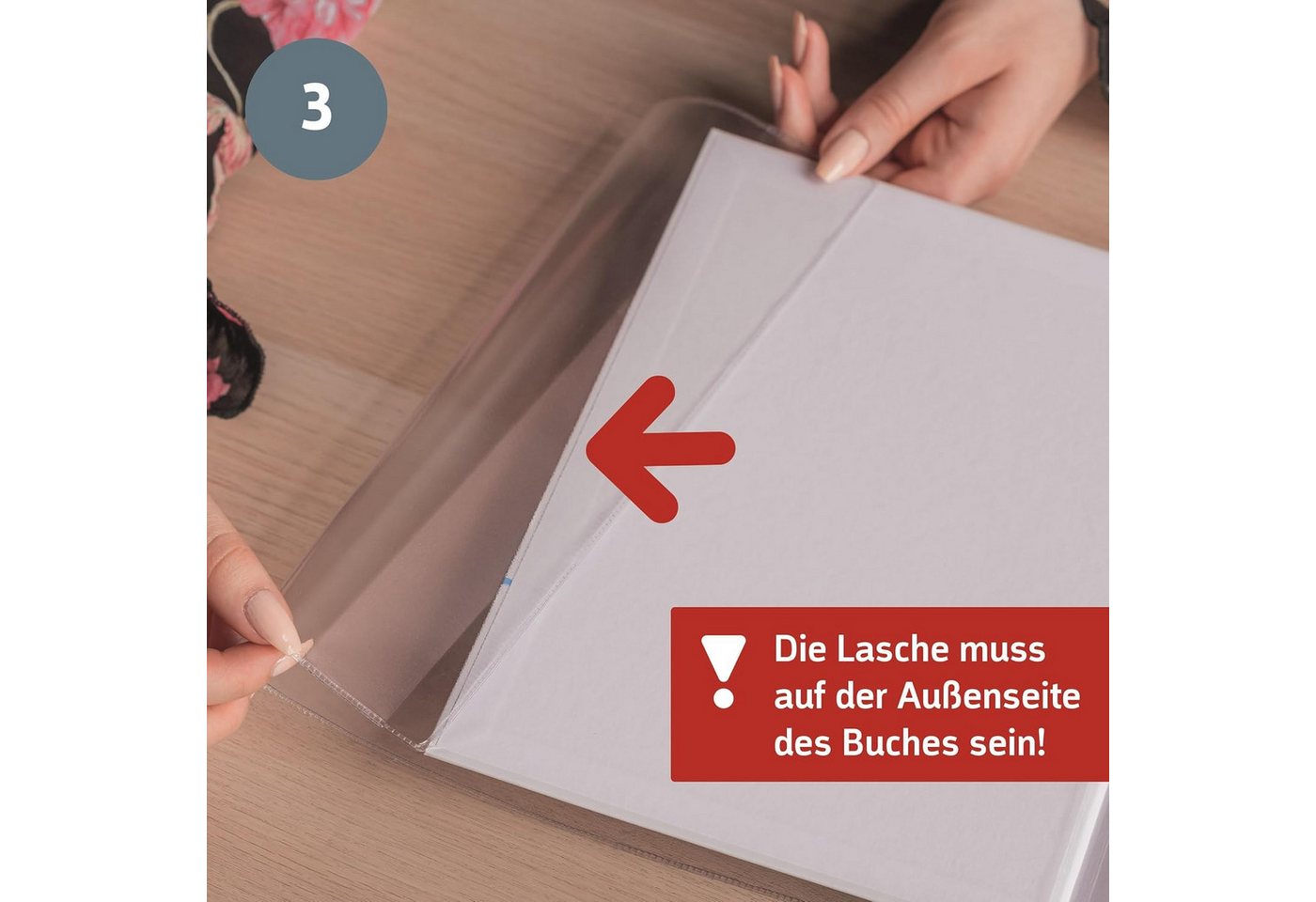 BRUNNEN Schulheft BRUNNEN Buchschoner transparent, PVC-Folie, 340 mm Bild 3