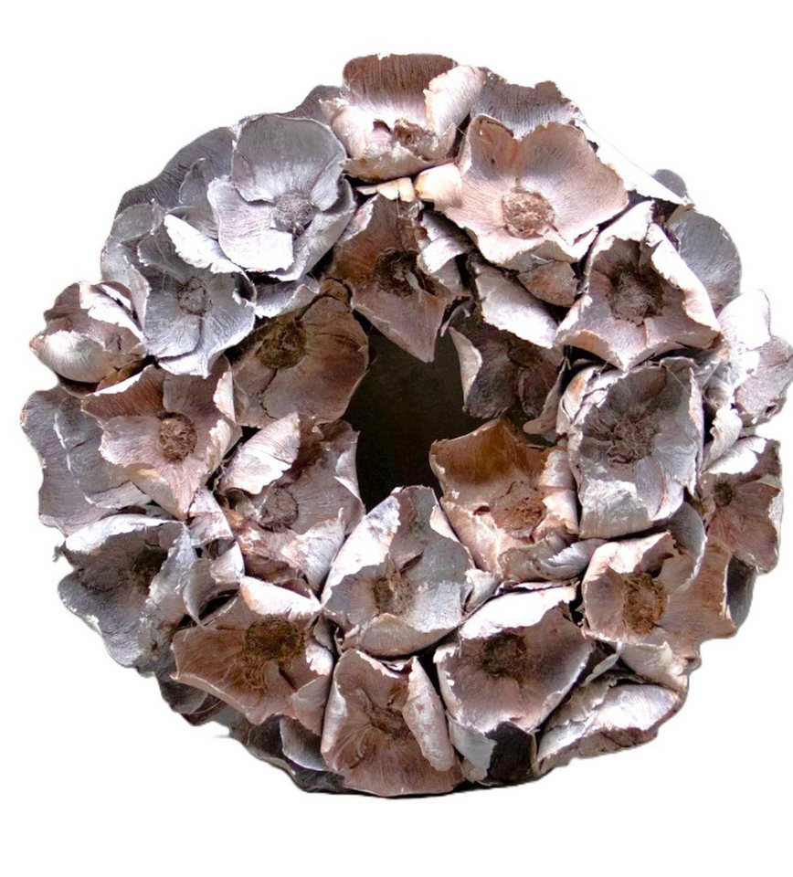 Couronne Dekokranz XL Deko Kranz Palmblatt Natur Landhausstil 45 cm, Extra Groß