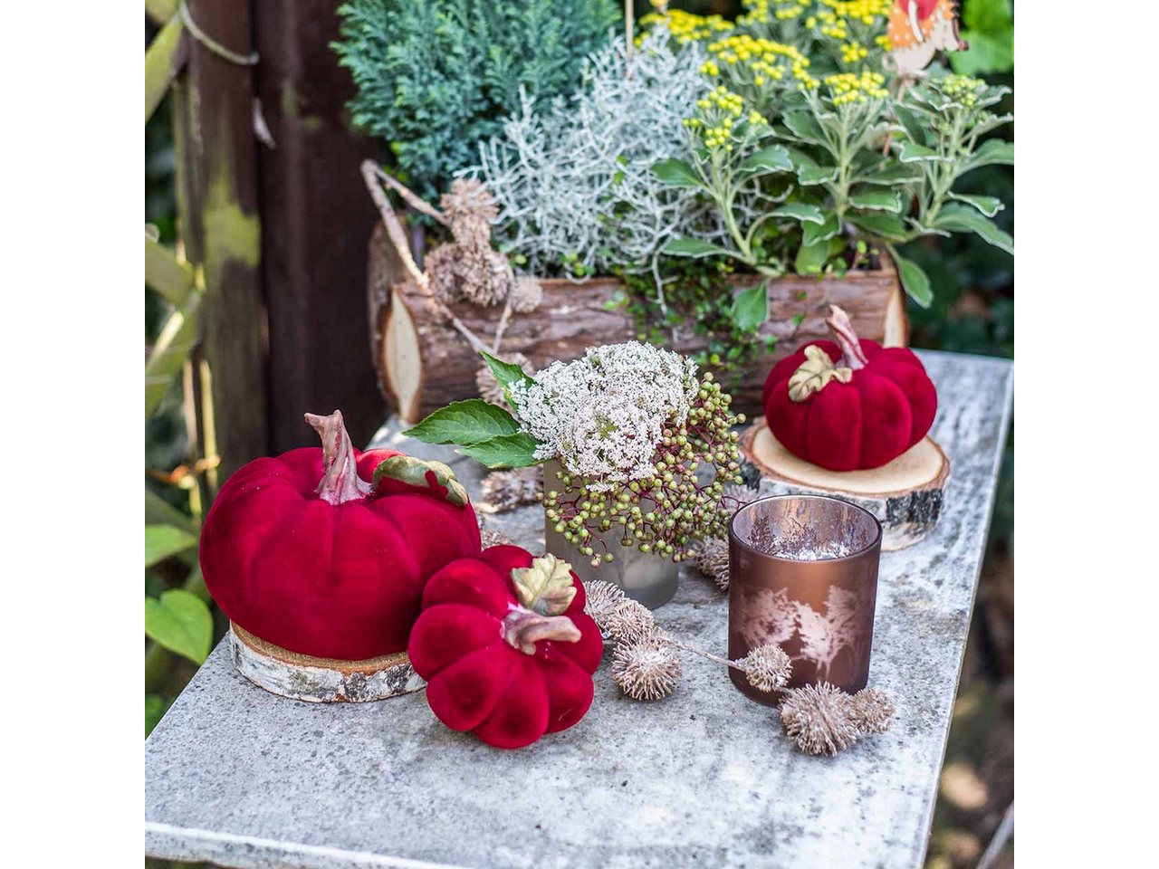 Künstliche Zimmerpflanze Dekozweig Herbst, künstliche Platane, Braun 82cm, Florists Products, Höhe 2 cm