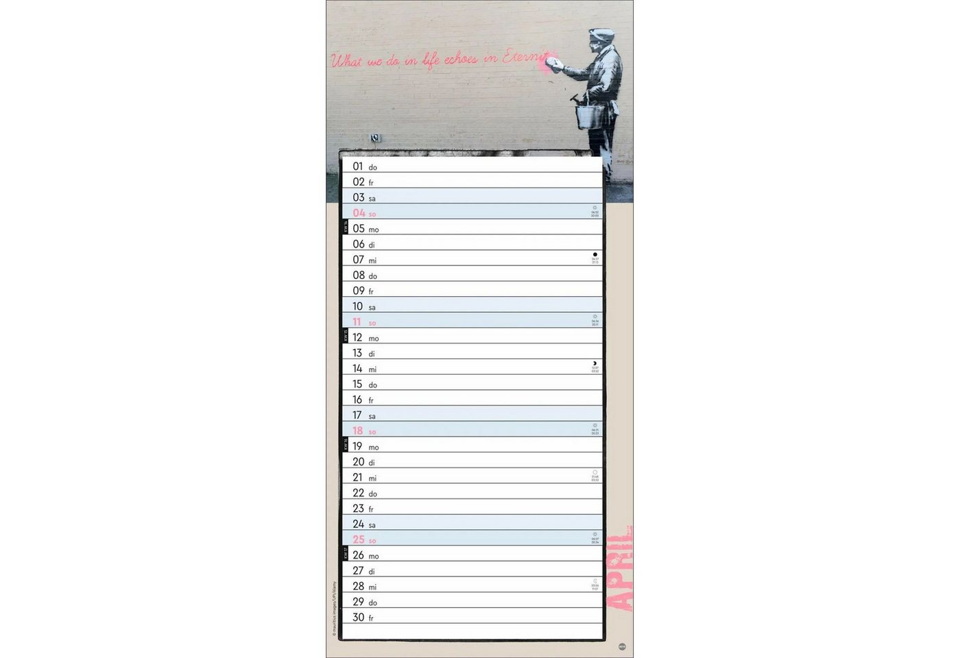 HEYE Wandkalender Banksy Planer 2027 Bild 4