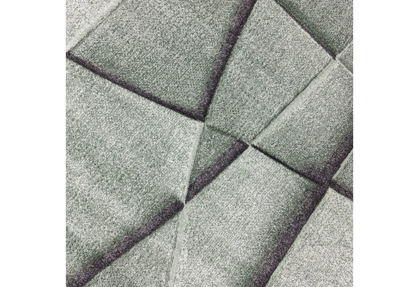 Carpetia Designteppich Modernes Musterdesign, rechteckig, Höhe: 10 mm, pflegeleicht, strapazierfähig, handgearbeiteter Konturenschnitt