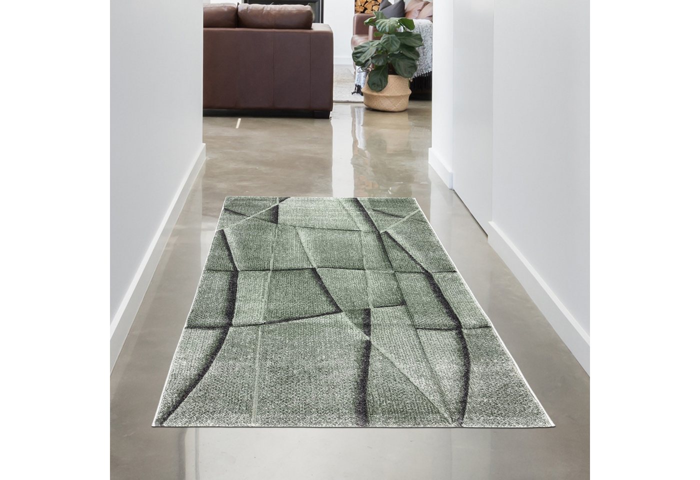 Carpetia Designteppich Modernes Musterdesign, rechteckig, Höhe: 10 mm, pflegeleicht, strapazierfähig, handgearbeiteter Konturenschnitt Bild 2
