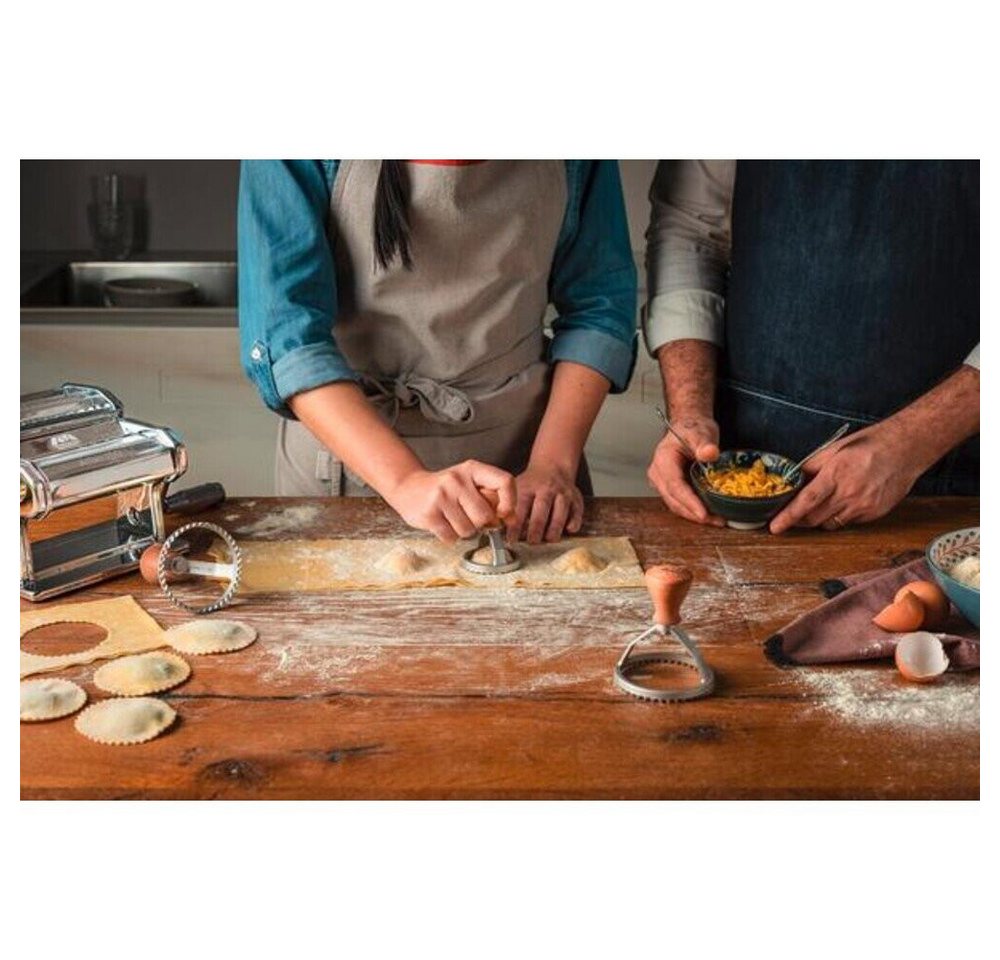 Marcato Ravioliform Ravioli Ausstecher 5,8 cm natur, (1-tlg), Ravioli Ausstecher, Ø5,8cm, Aluminiumdruckguss, braun