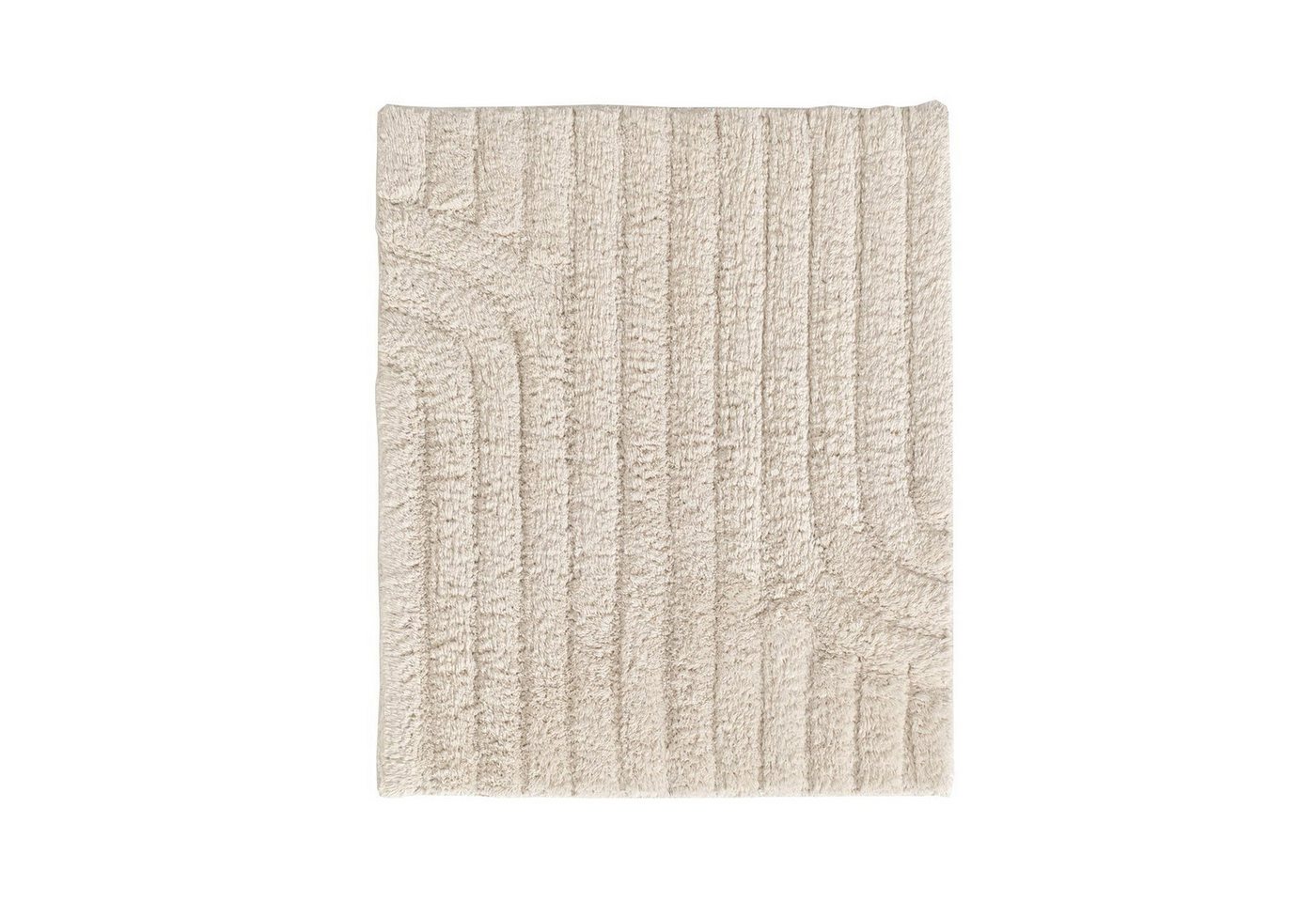 casa NOVA Badematte MINORI, Cremeweiß, Baumwolle, rechteckig, waschbar bis 40 °C, L 60 x B 50 cm