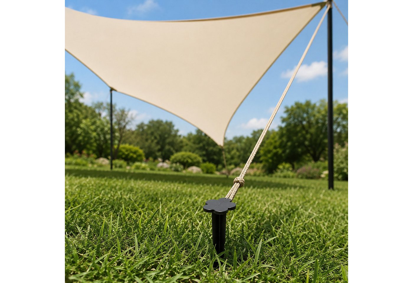 relaxdays Bodenanker 200 x Erdnägel aus Kunststoff, für Gartenvlies, Folien und Zelte, Einschlagen, (100-St) Bild 2