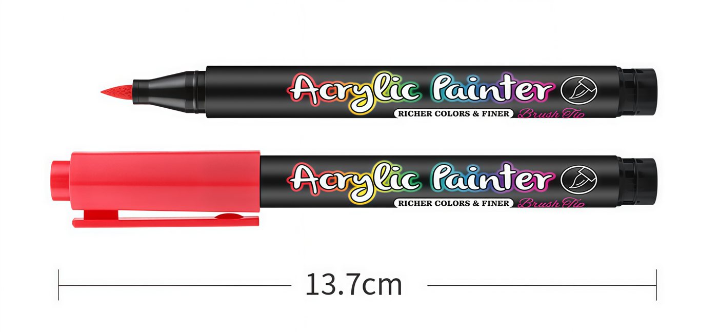 FOUORTUNATE-BEE Lackmarker Acrylmarker Set wasserfest für Stein, Glas, Papier & DIY, (12-tlg), Acrylstifte Set für Kinder, Ostern, Weihnachten & Basteln Bild 2