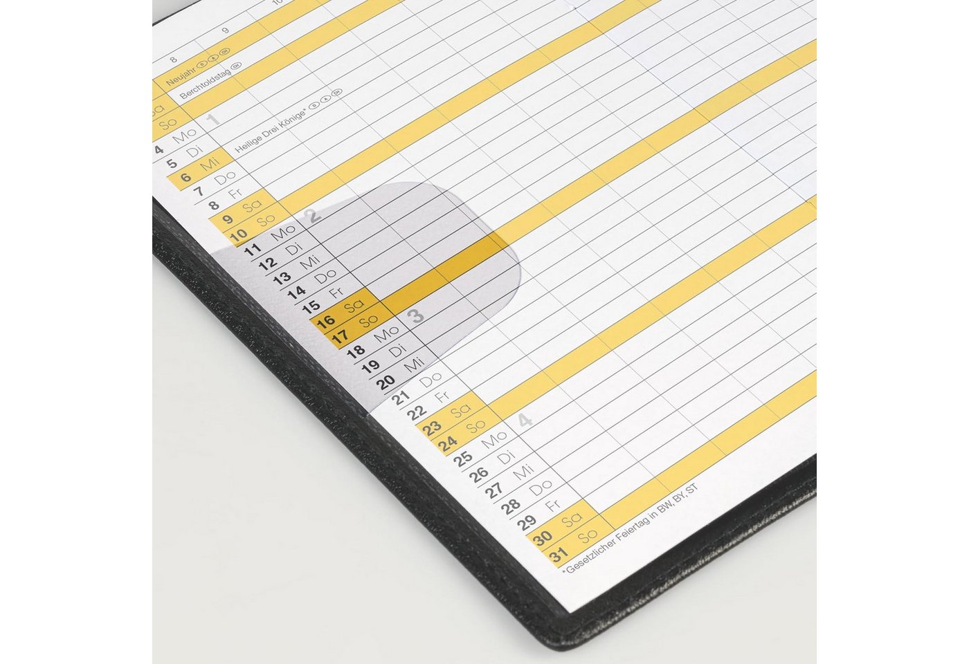 BRUNNEN Taschenkalender BRUNNEN Taschenkalender Mod. 746 2027, A6, Kunststoff, schwarz