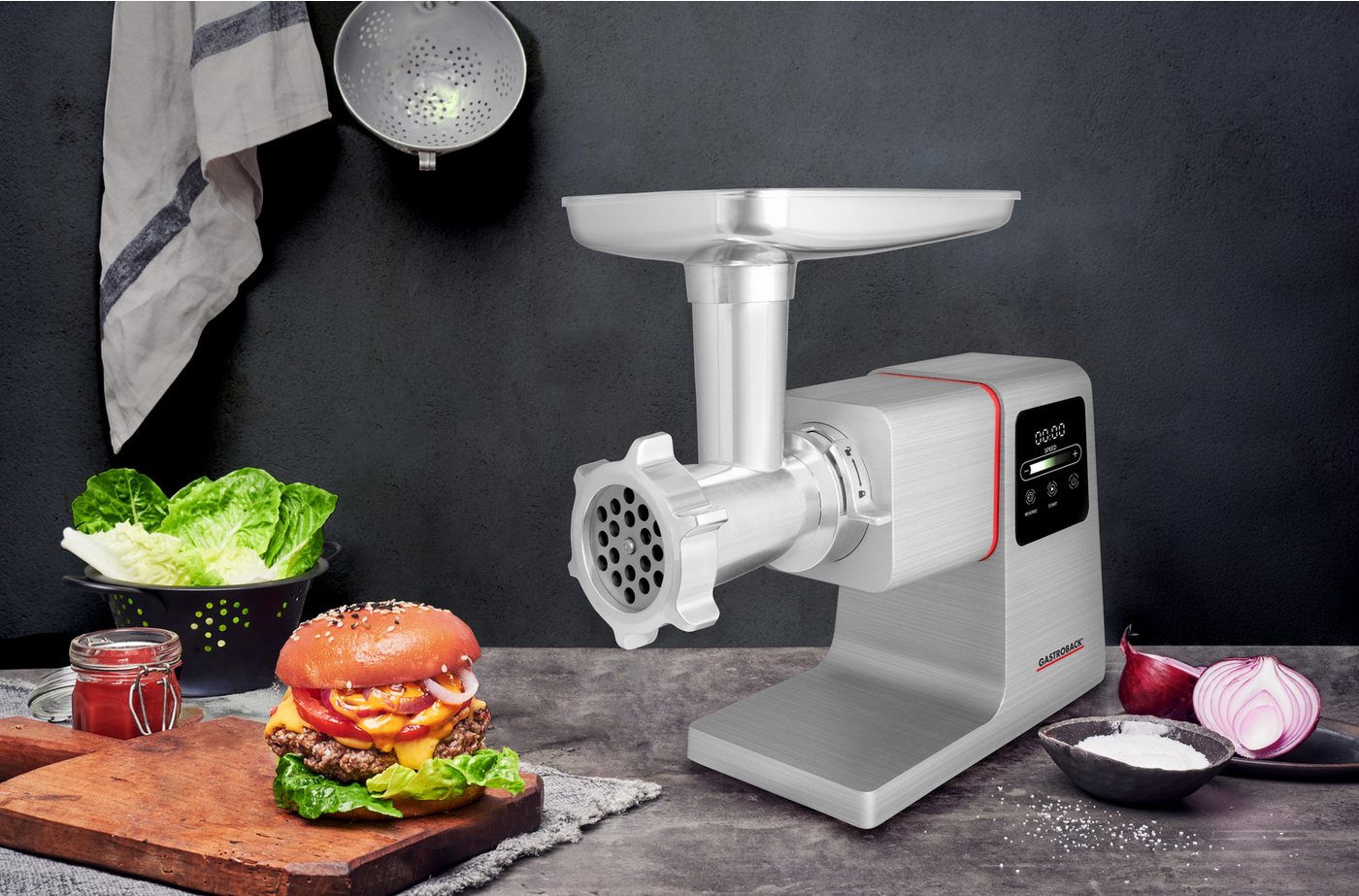 Gastroback Fleischwolf Design Fleischwolf 6-in-1 Power Pro, inklusive Burger-Presse Bild 4