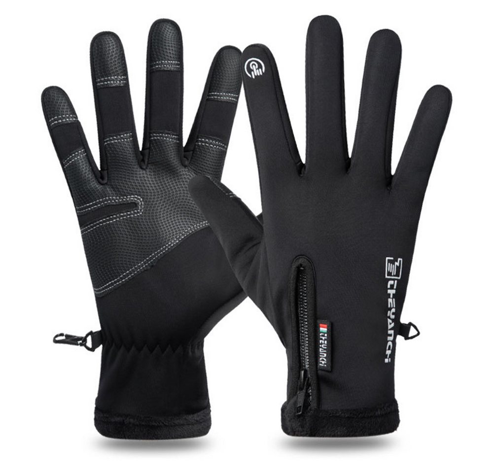 Cachito Fahrradhandschuhe Thermo Handschuhe Winter Anti-Rutsch Touchscreen Sporthandschuhe Für Fahrrad, Laufen, Wandern, Fahren Bild 3