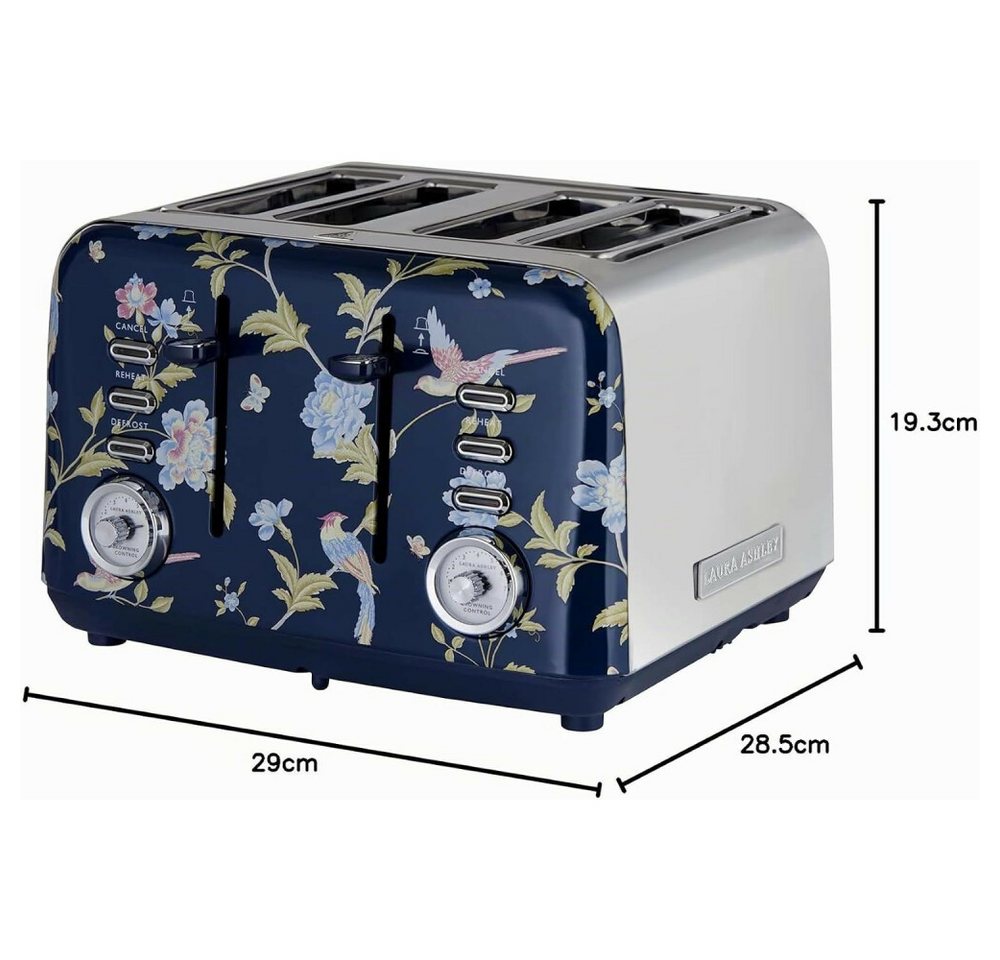 LAURA ASHLEY Toaster Laura Ashley 4 Scheiben-Toaster, 7 Stufen – Elveden Marine Design VQ, 1850.00 W Bild 3